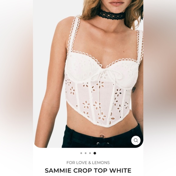 For Love And Lemons Sammie Crop Top - Picture 1 of 5
